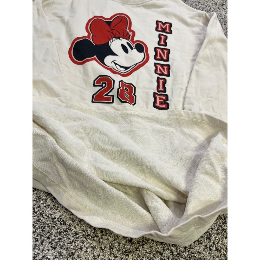 Hanna Andersson Disney Minnie Mouse 28 Sweatshirt Dress Cream Kids Size 12 Girls - Picture 6 of 7
